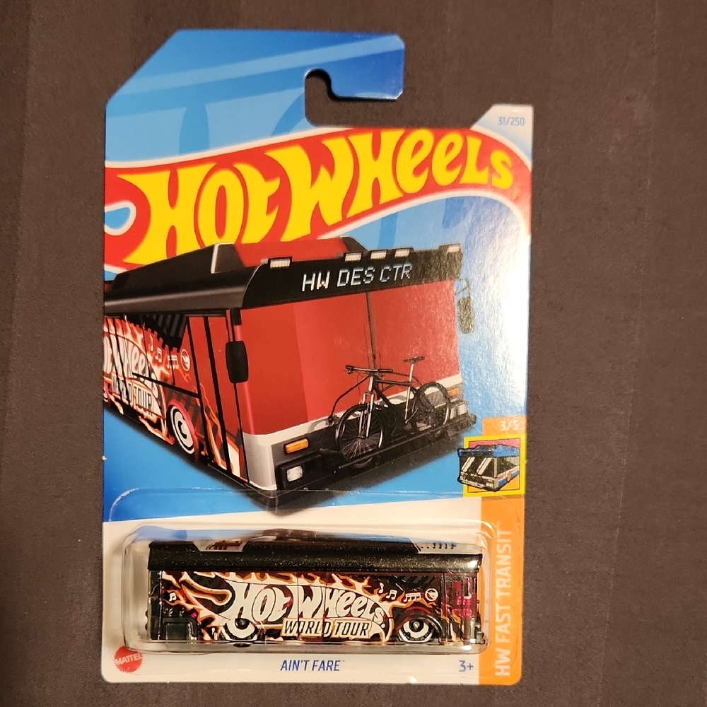 🔥Mattel Hot Wheels Ain't Fare diecast Bus, Treasure Hunt🔥
